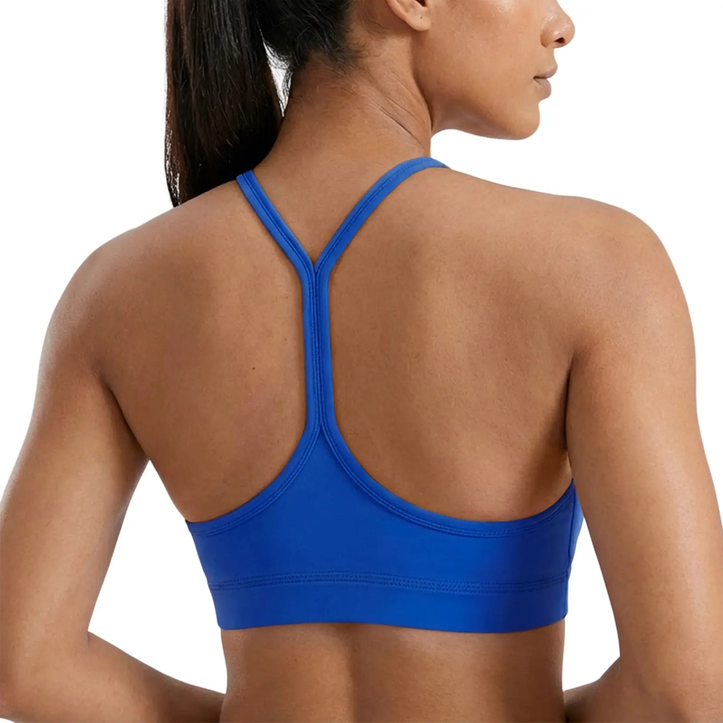 Padded Wireless Sports Bra – Y-Back Scoop Neck for Low-Impact Workouts