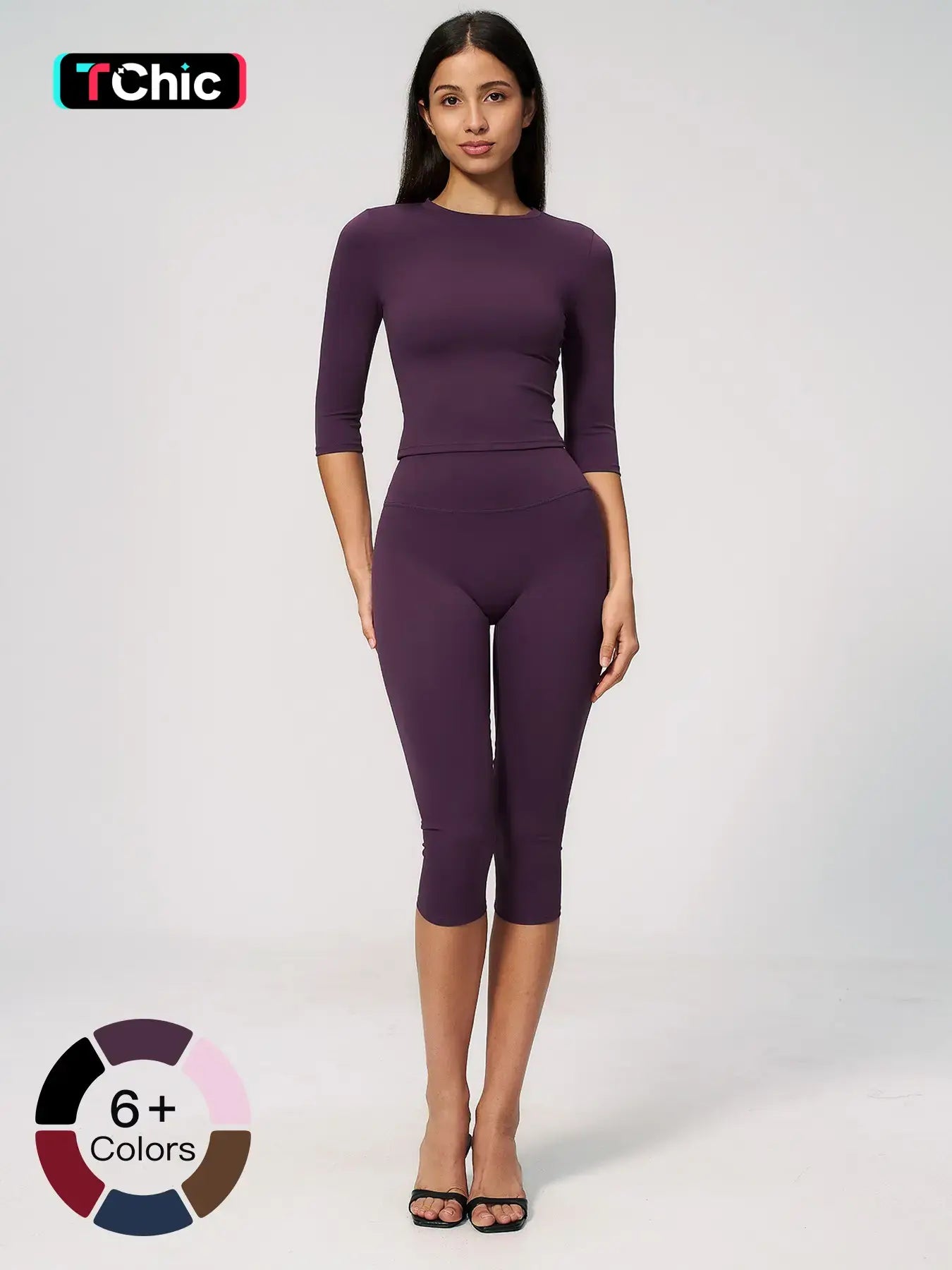 Women'S New Fleece Sports Two-Piece Set, High-Waist Slim-Fit for Pilates, Training, Running and Fitness Yoga, High Elastic Gym Activewear, Bodycon Workout Set