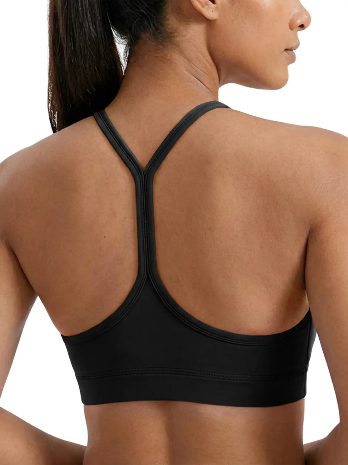 Padded Wireless Sports Bra – Y-Back Scoop Neck for Low-Impact Workouts