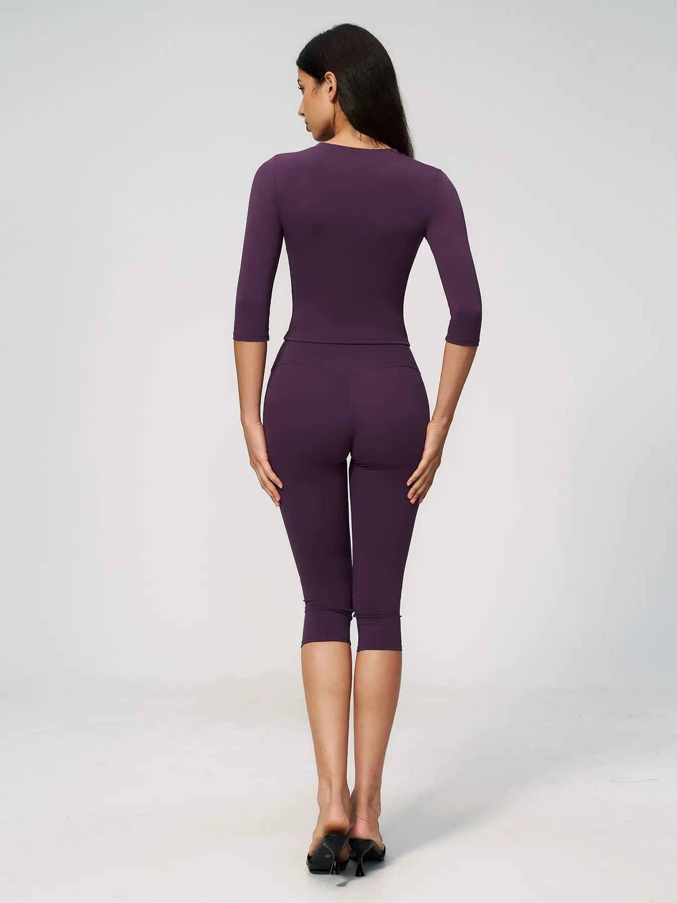 Women'S New Fleece Sports Two-Piece Set, High-Waist Slim-Fit for Pilates, Training, Running and Fitness Yoga, High Elastic Gym Activewear, Bodycon Workout Set