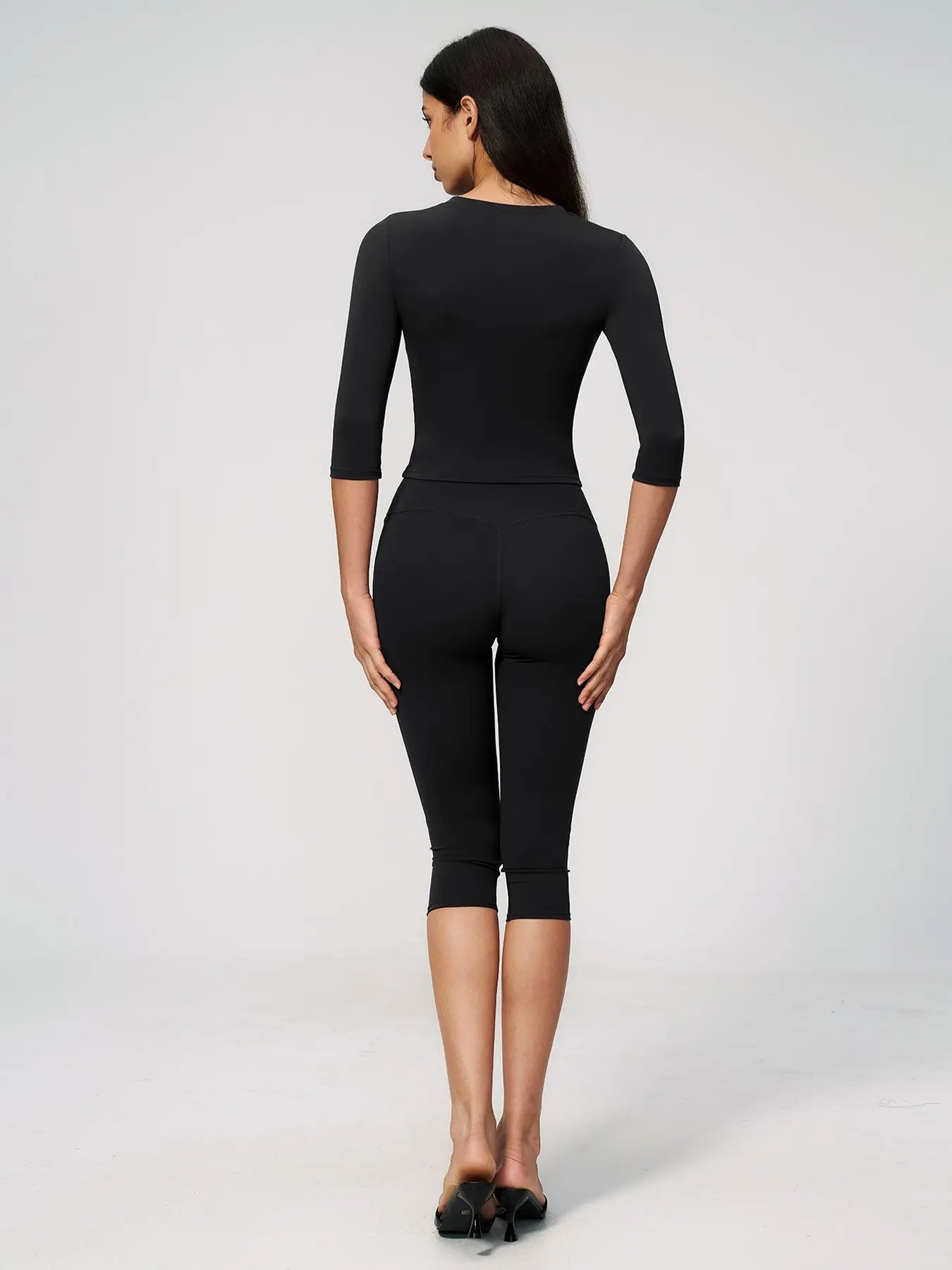 Women'S New Fleece Sports Two-Piece Set, High-Waist Slim-Fit for Pilates, Training, Running and Fitness Yoga, High Elastic Gym Activewear, Bodycon Workout Set