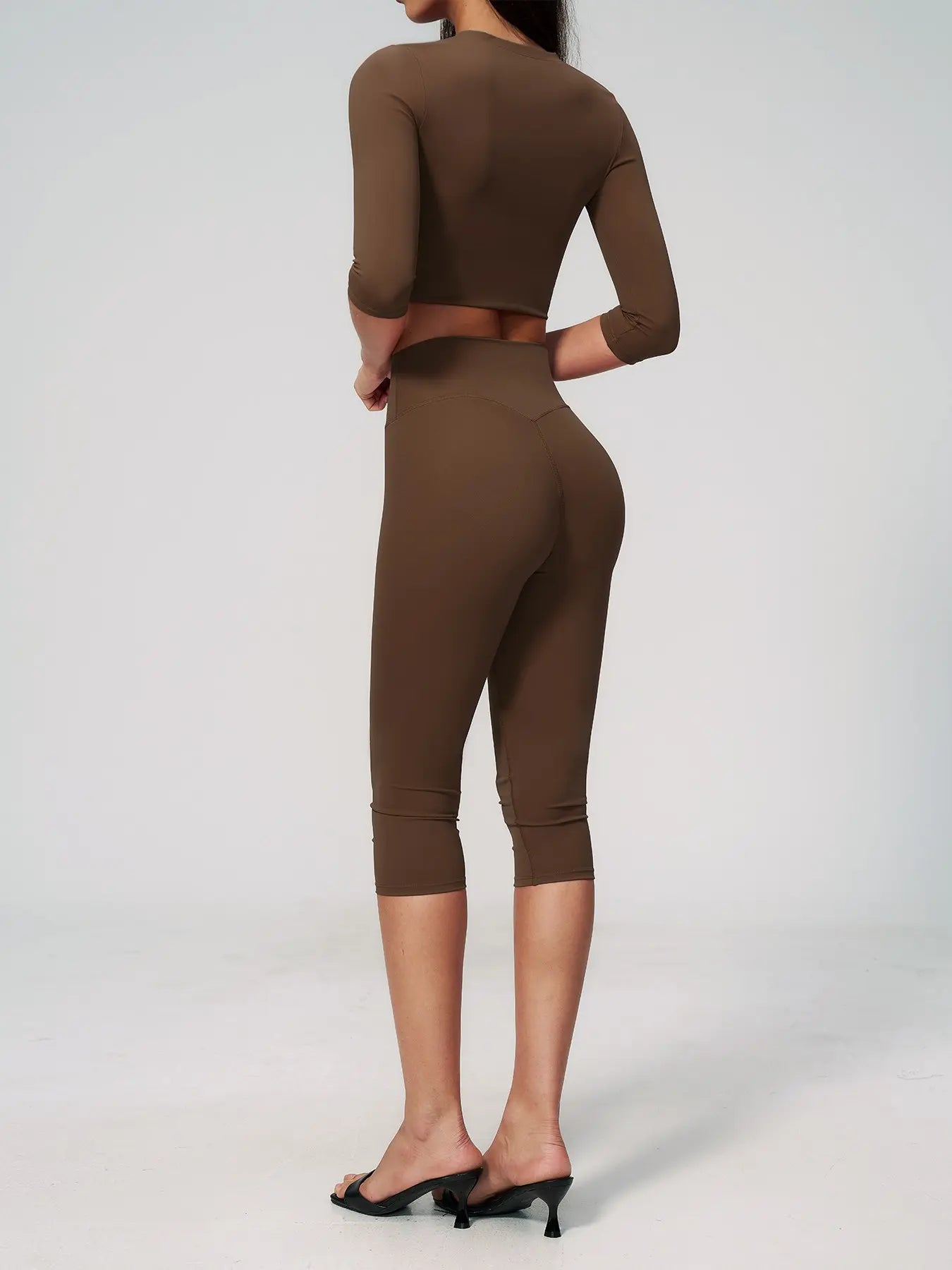 Women'S New Fleece Sports Two-Piece Set, High-Waist Slim-Fit for Pilates, Training, Running and Fitness Yoga, High Elastic Gym Activewear, Bodycon Workout Set