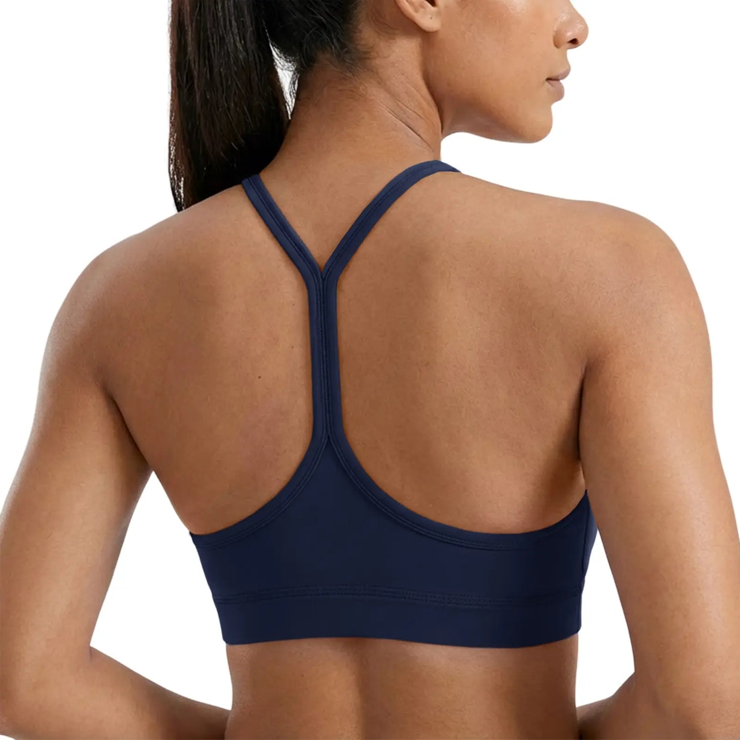 Padded Wireless Sports Bra – Y-Back Scoop Neck for Low-Impact Workouts