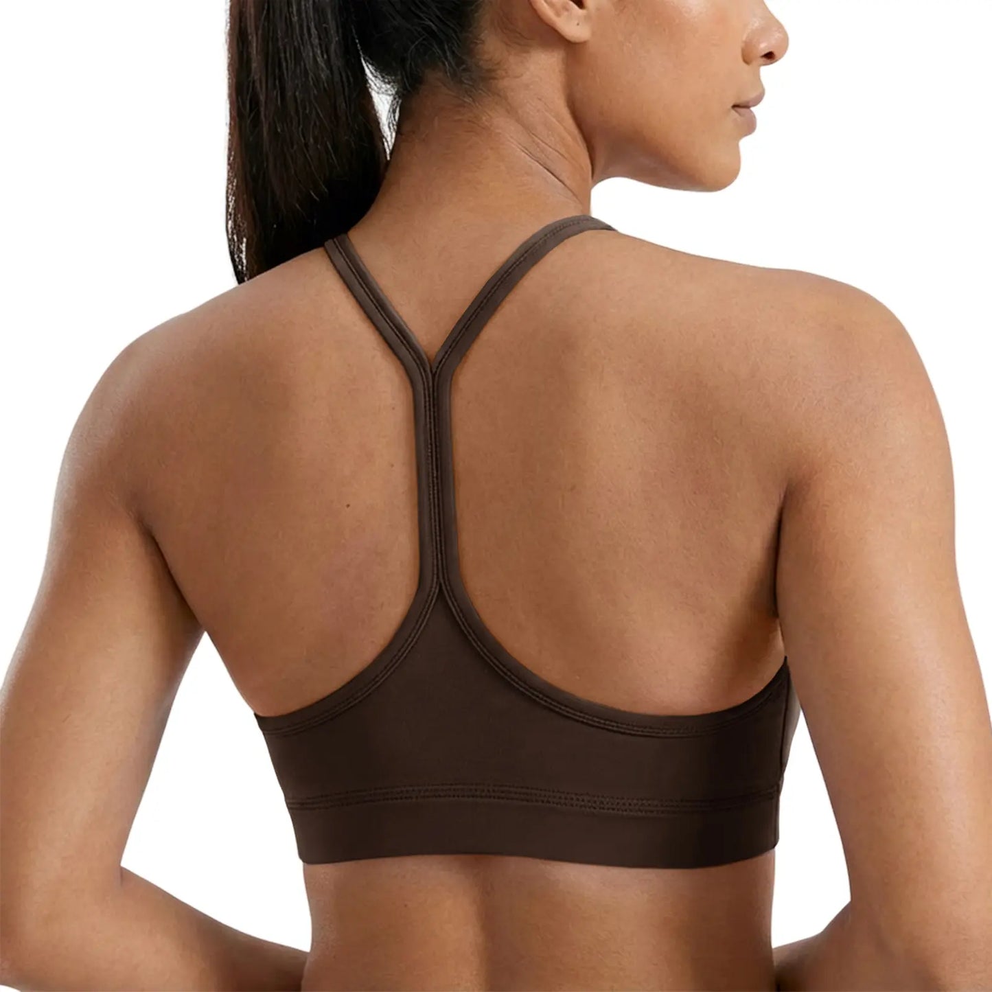 Padded Wireless Sports Bra – Y-Back Scoop Neck for Low-Impact Workouts